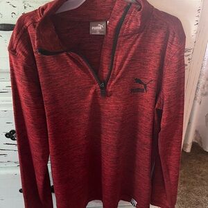 Puma Red Quarter-Zip Pullover